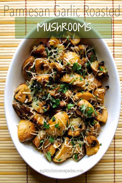 Most Popular Low Carb Recipe Roundup, June 22 - 28, 2015 Parmesan Garlic Mushrooms