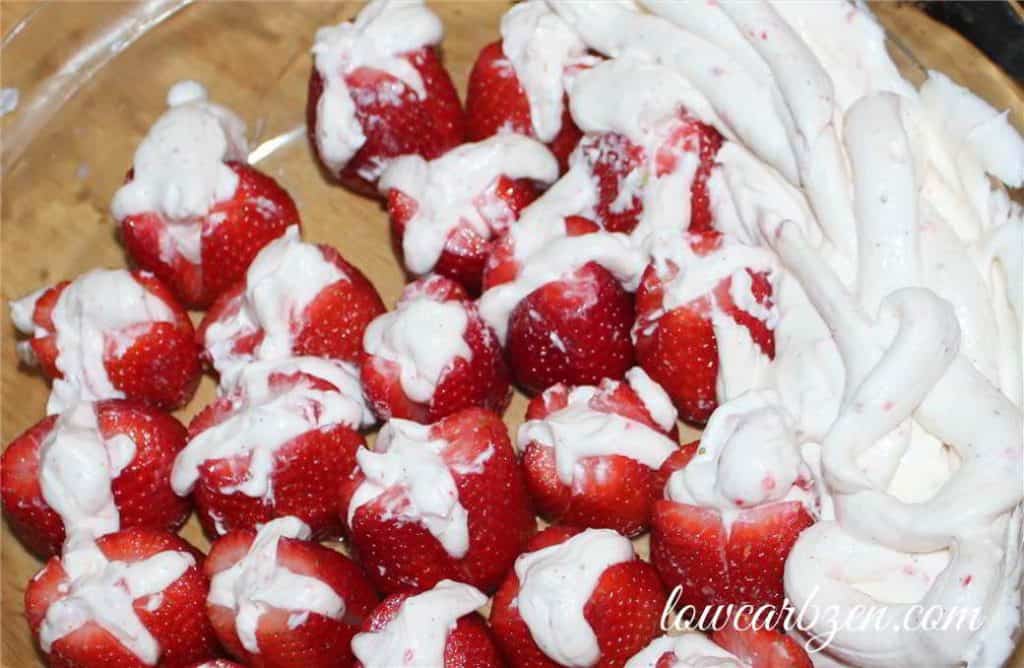 sugar free Whipped Stuffed Strawberries