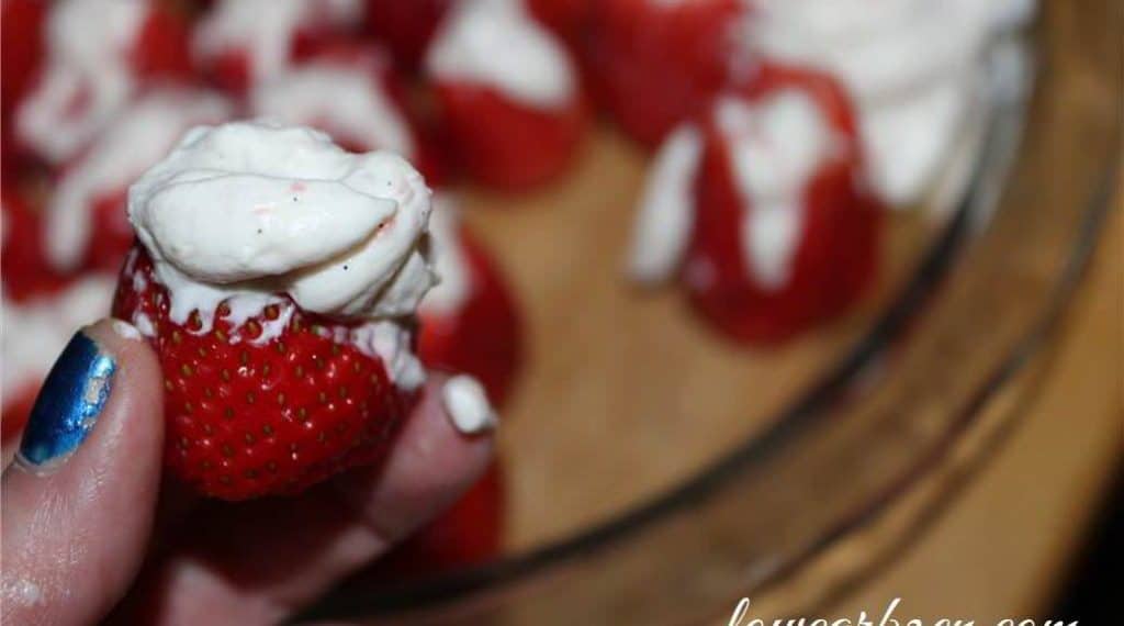 Whipped Stuffed Strawberries sugar free Whipped Stuffed Strawberries