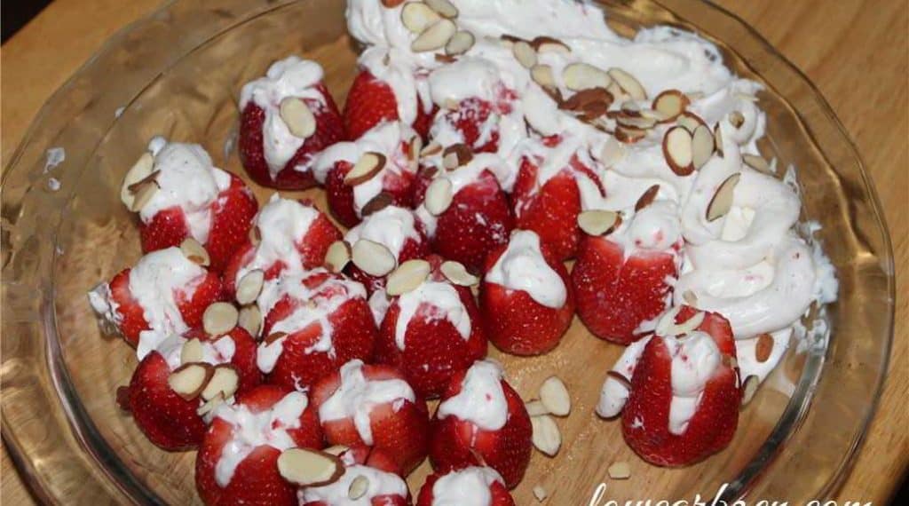 Whipped Stuffed Strawberries sugar free Whipped Stuffed Strawberries