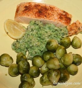 Low Carbing Time-Hacks 2 Blackened Salmon on a Spinach Cauliflower Puree