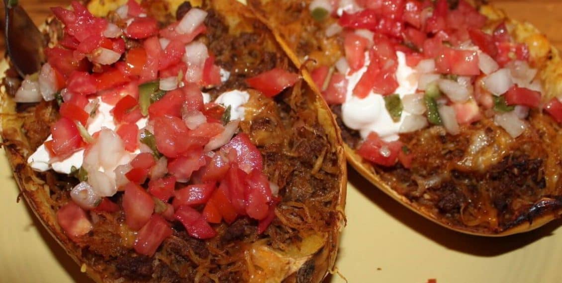Low Carb Mexican Spaghetti Squash Boats Main Courses