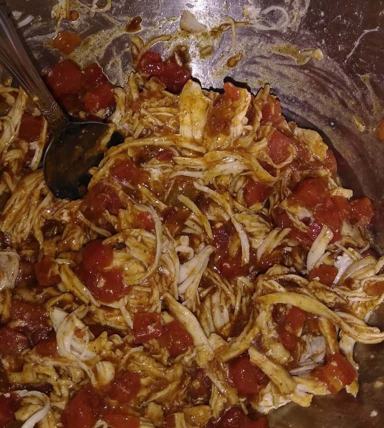 Keto Chicken Enchilada Filling