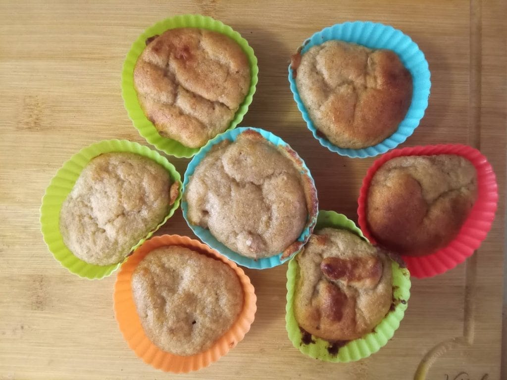 Restarting and bridges - sugar free banana walnut muffins