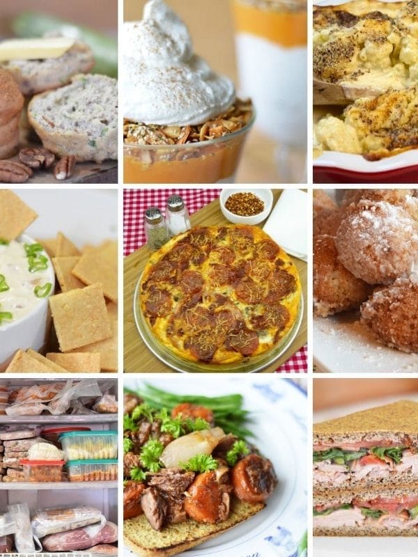 Buy Low Carb Books Collage of budget-friendly keto and low carb meals from Making Ends Meat cookbook, including batch-cooked dishes and freezer-friendly option